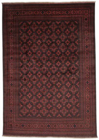 244X344 絨毯 オリエンタル アフガン Khal Mohammadi ブラック/ダークレッド (ウール, アフガニスタン) Carpetvista