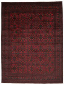  308X406 Afghan Khal Mohammadi Rug Black/Dark Red Afghanistan Carpetvista