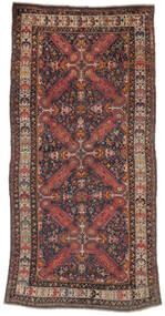 Tapete Antigo Seikur Ca. 1900 205X410 Vermelho Escuro/Preto (Lã, Azerbaijão/Rússia)