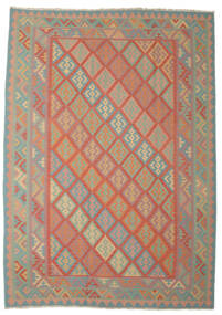 Kelim Fars Teppich 254X345 Braun/Dunkelrot Großer Wolle, Persien/Iran Carpetvista