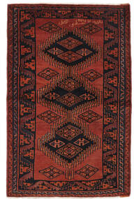 絨毯 ロリ 156X236 ブラック/ダークレッド (ウール, ペルシャ/イラン)