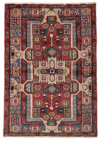 Nahavand Teppich 105X150 Dunkelrot/Schwarz Wolle, Persien/Iran Carpetvista