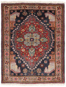 Ghashghai Fine Matot Matto 68X88 Musta/Tummanpunainen Puuvilla, Persia/Iran Carpetvista