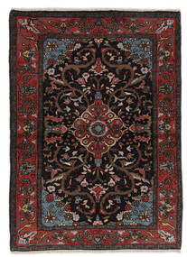 102X143 Alfombra Koliai Oriental Negro/Rojo Oscuro (Lana, Persia/Irán) Carpetvista