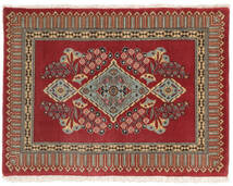 68X89 Kashmar Fine Tæppe Orientalsk Mørkerød/Brun (Uld, Persien/Iran) Carpetvista