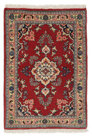 Sarouk Rug 63X90 Persian Wool Dark Red/Brown Small Carpetvista