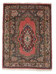 67X89 Tapete Sarough Oriental Preto/Vermelho Escuro (Lã, Pérsia/Irão) Carpetvista