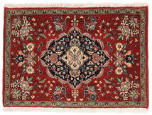  Qum Kork/Silk Rug 61X88 Persian Wool Dark Red/Brown Small Carpetvista