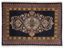 Kashmar Fine Teppich 64X89 Schwarz/Dunkelrot Wolle, Persien/Iran Carpetvista