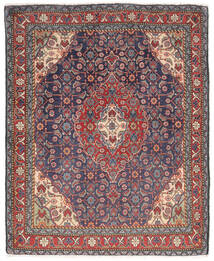 Hamadan Rug 71X87 Dark Red/Dark Grey Wool, Persia/Iran Carpetvista