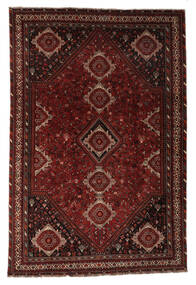 222X329 Ghashghai Teppich Orientalischer Schwarz/Dunkelrot (Wolle, Persien/Iran) Carpetvista