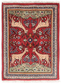  Persian Sarouk Rug 53X73 Dark Red/Black Carpetvista