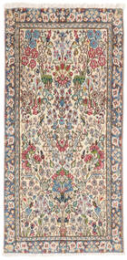  Oriental Kerman Rug 55X112 Beige/Brown Wool, Persia/Iran Carpetvista