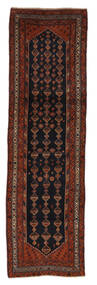 Koberec Perský Meshkin 114X384 Běhoun Černá/Tmavě Červená (Vlna, Persie/Írán)