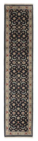 絨毯 サルーク 76X343 廊下 カーペット ブラック/茶色 (ウール, ペルシャ/イラン)