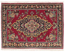  Qum Kork/Silk Rug 62X86 Persian Wool Dark Red/Black Small Carpetvista