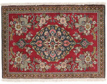 Ghom Kork/Seide Teppich 64X89 Dunkelrot/Braun Wolle, Persien/Iran Carpetvista