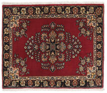  Qum Kork/Di Seta Tappeto 68X82 Persiano Nero/Rosso Scuro Piccolo Carpetvista