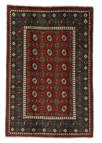  Afghan Fine Matot 103X154 Musta/Ruskea Carpetvista