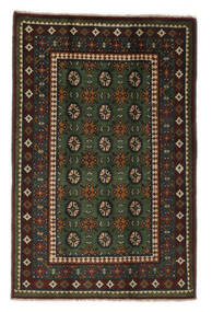 101X154 Afghan Fine Teppich Orientalischer Schwarz/Braun (Wolle, Afghanistan) Carpetvista