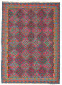 175X242 絨毯 オリエンタル キリム ファーシュ ダークレッド/ダークブルー (ウール, ペルシャ/イラン) Carpetvista