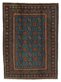107X150 Afghan Fine Teppich Orientalischer Schwarz/Braun (Wolle, Afghanistan) Carpetvista