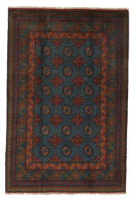 99X148 Afghan Fine Rug Oriental Black/Dark Red (Wool, Afghanistan) Carpetvista