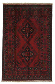  Afghan Khal Mohammadi Matot 79X121 Villamatto Musta/Tummanpunainen Pieni Matto Carpetvista