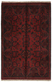 絨毯 アフガン Khal Mohammadi 81X125 ブラック/ダークレッド (ウール, アフガニスタン)
