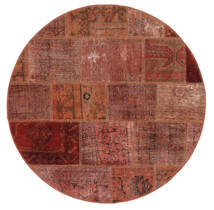 Tapete Persa Patchwork - Persien/Iran Ø 150 Redondo Vermelho Escuro/Castanho (Lã, Pérsia/Irão)
