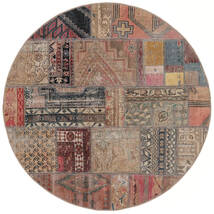  Ø 150 Patchwork - Persien/Iran Teppich Moderner Rund Braun/Schwarz (Wolle, Persien/Iran) Carpetvista