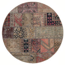Patchwork - Persien/Iran Teppich Ø 150 Rund Braun/Schwarz Wolle, Persien/Iran Carpetvista