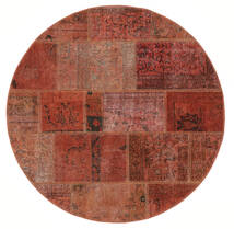  Ø 150 Patchwork - Persien/Iran Teppich Moderner Rund Dunkelrot/Braun (Wolle, Persien/Iran) Carpetvista
