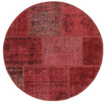  Persischer Patchwork - Persien/Iran Teppich Ø 100 Rund Dunkelrot/Schwarz (Wolle, Persien/Iran)