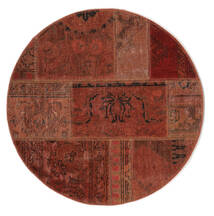  Ø 100 Patchwork - Persien/Iran Rotund Covor Dark Red/Negru Persia/Iran
 Carpetvista