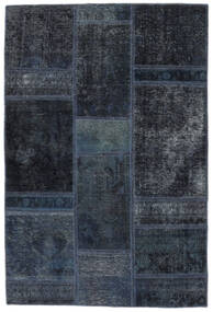  Persan Patchwork - Persien/Iran 104X156 Negru/Albastru Închis Carpetvista