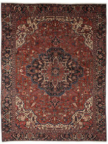 284X373 Heriz Rug Oriental Black/Dark Red Large (Wool, Persia/Iran) Carpetvista