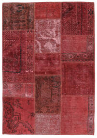 Tapis Persan Patchwork - Persien/Iran 107X154 Rouge Foncé/Noir (Laine, Perse/Iran)