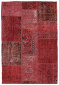 Tapete Patchwork - Persien/Iran 105X153 Vermelho Escuro/Preto (Lã, Pérsia/Irão)