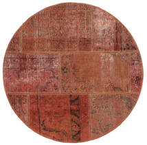 Patchwork - Persien/Iran Rug Ø 100 Round Dark Red/Brown Wool, Persia/Iran Carpetvista