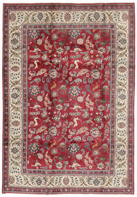 絨毯 タブリーズ 201X288 ダークレッド/茶色 (ウール, ペルシャ/イラン)