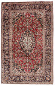 Tapete Oriental Kashan 195X305 Vermelho Escuro/Castanho (Lã, Pérsia/Irão)