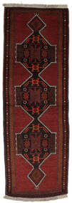 155X370 Tapete Oriental Antigo Shirvan Ca. 1930 Passadeira Preto/Vermelho Escuro (Lã, Turquia)