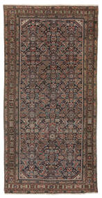  Orientalischer Antik Malayer Ca. 1900 Teppich 144X292 Läufer Schwarz/Braun Wolle, Persien/Iran