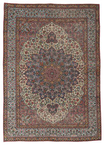  Persischer Antik Kerman Ca. 1900 Teppich 181X251 Schwarz/Dunkelrot (Wolle, Persien/Iran)