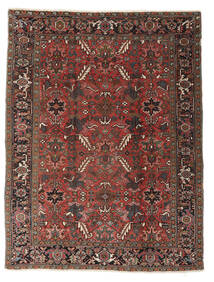 Tapete Oriental Heriz Ca. 1920 195X255 Preto/Vermelho Escuro (Lã, Pérsia/Irão)