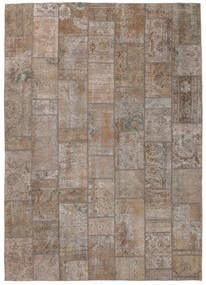 253X353 Patchwork - Persien/Iran Matto Moderni Ruskea/Tummanharmaa Isot (Villa, Persia/Iran) Carpetvista