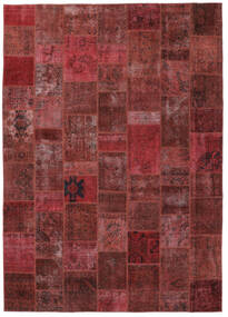 255X358 Tapete Patchwork - Persien/Iran Moderno Vermelho Escuro/Preto Grande (Lã, Pérsia/Irão) Carpetvista