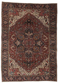 257X357 絨毯 アンティーク ヘリーズ Ca. 1920 オリエンタル ブラック/茶色 大きな (ウール, ペルシャ/イラン)