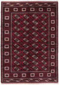  Orientalsk Turkaman Tæppe 205X286 Sort/Mørkerød Uld, Persien/Iran Carpetvista